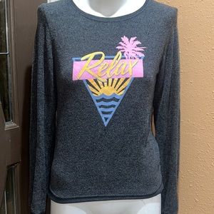 Wild fox kids gray relax pullover sweatshirt
